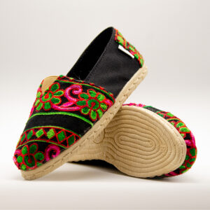 Invierno Indias Velvet Negro y Fucsia